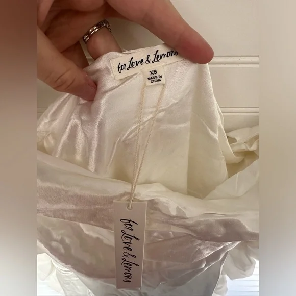 For Love & Lemons Hazel White Mini Dress NWT - Picture 9 of 11